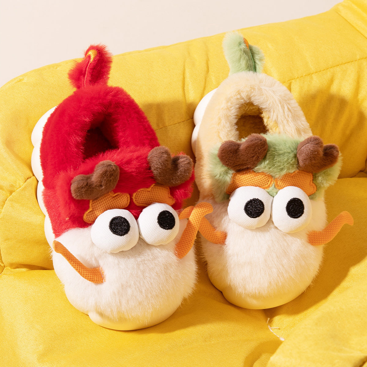 New Olush Thick Cartoon Children's Cotton Slippers