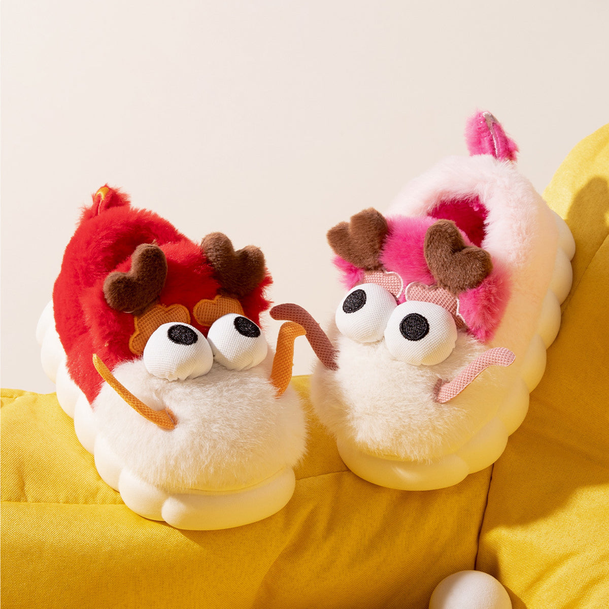 New Olush Thick Cartoon Children's Cotton Slippers