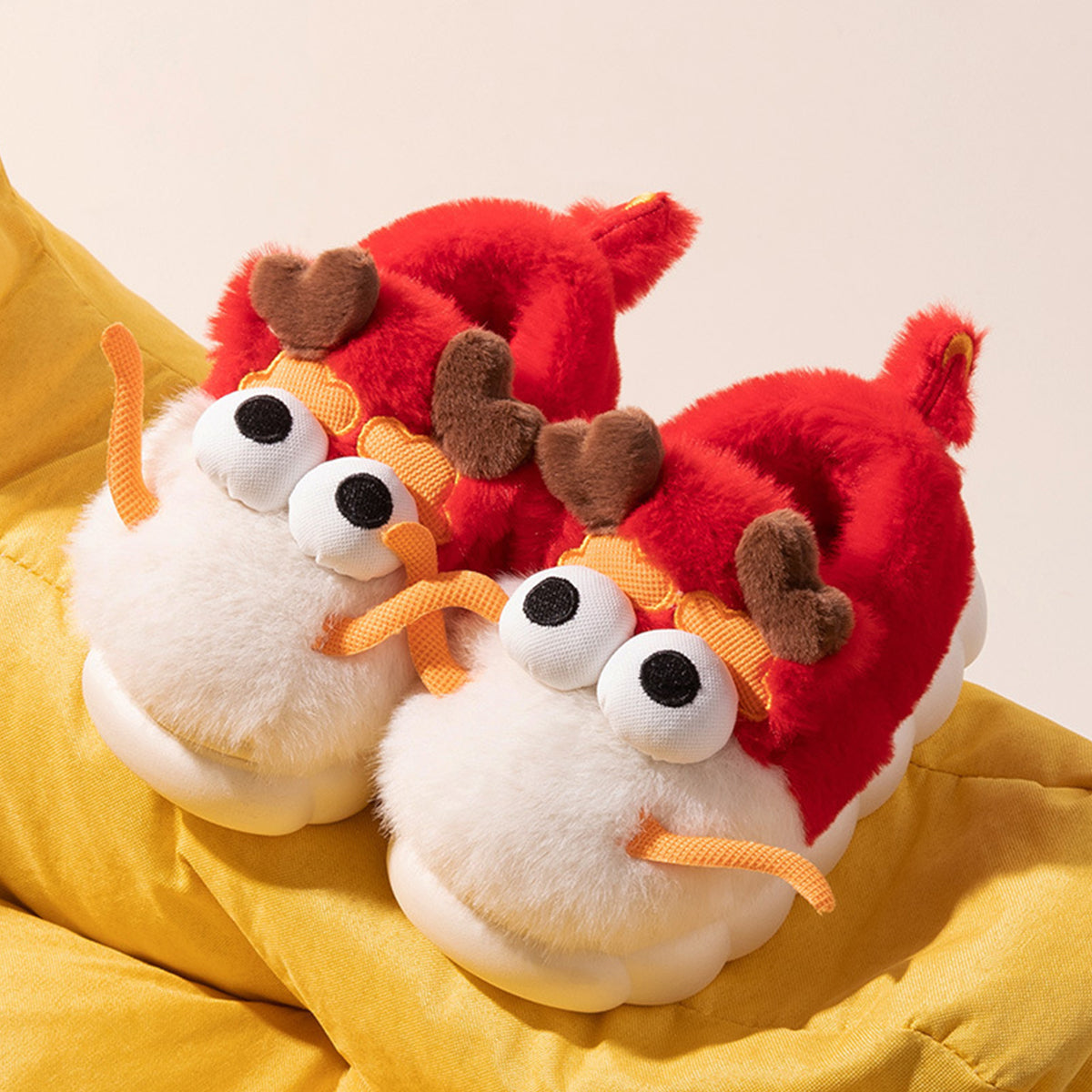 New Olush Thick Cartoon Children's Cotton Slippers