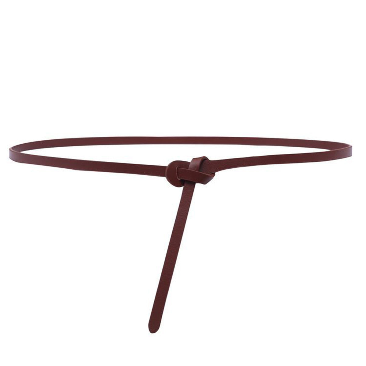 Simple Leather Knotted Thin Belt