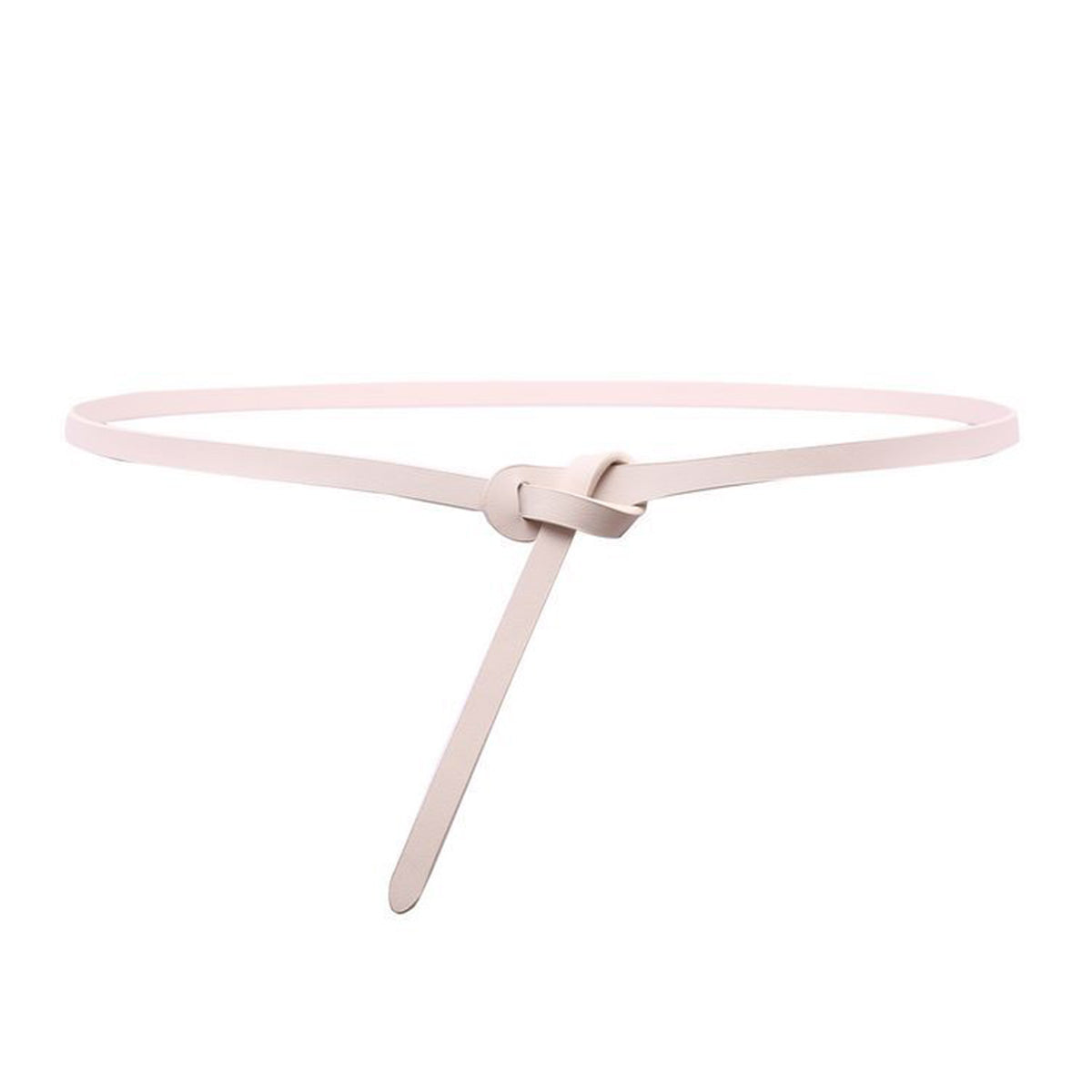 Simple Leather Knotted Thin Belt