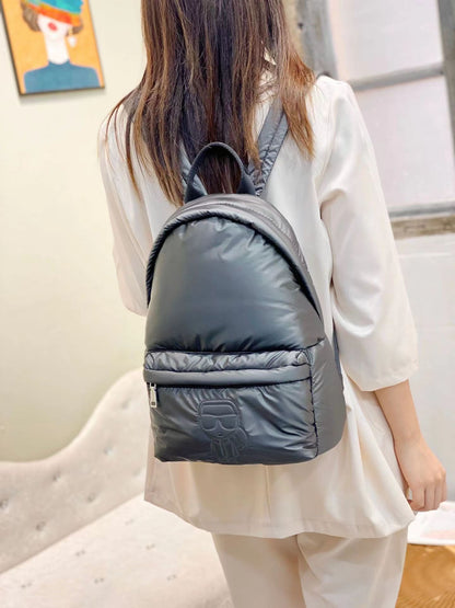 Stylish Casual Backpack Multi-Layer Backpack Space Cotton Women's Waterproof Backpack