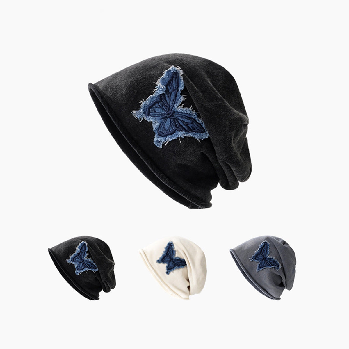 Korean Casual Denim Butterfly Hat