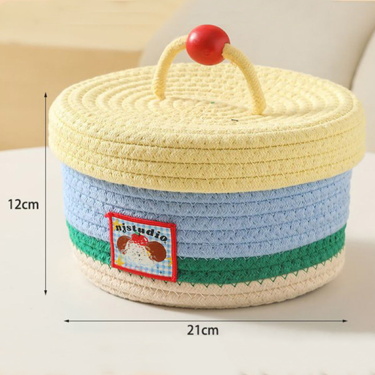 Desktop Woven Storage Basket Cartoon Snack Basket