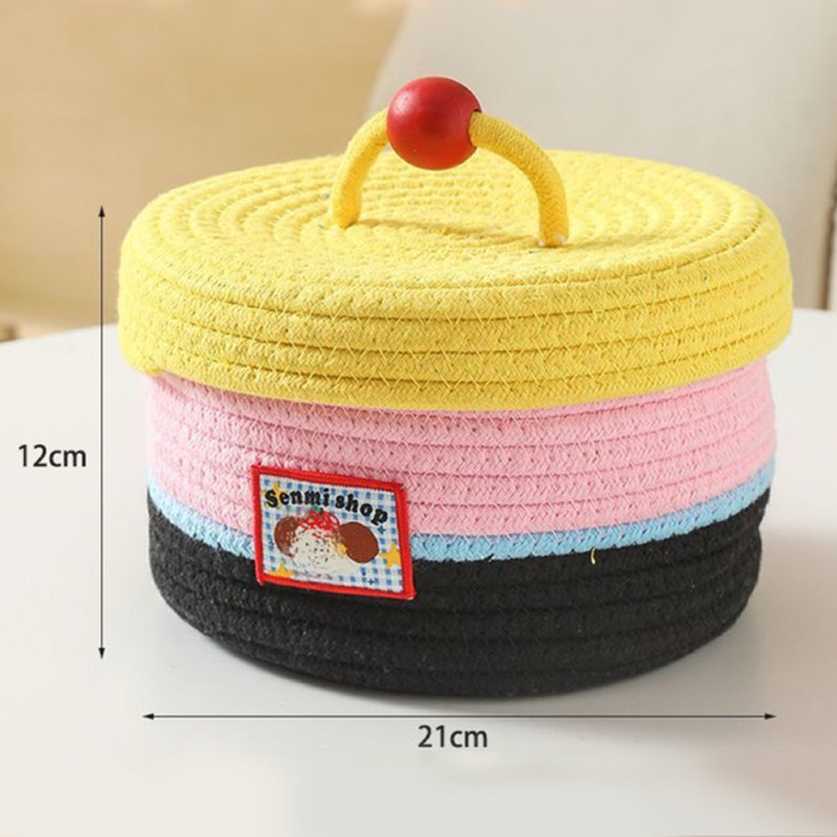 Desktop Woven Storage Basket Cartoon Snack Basket