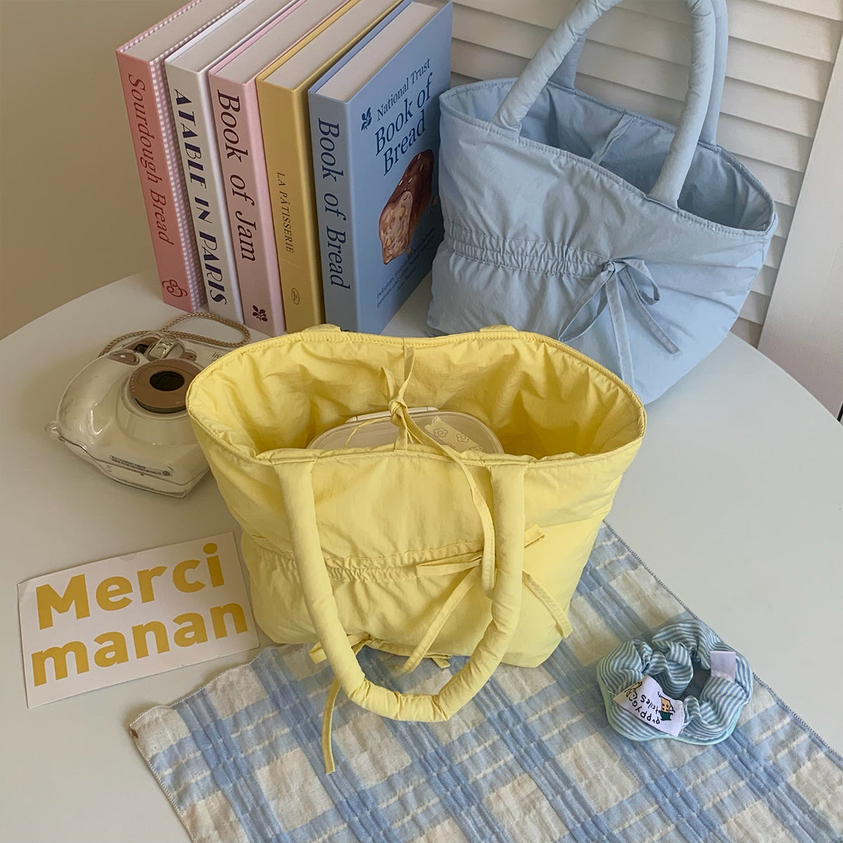Summer Pleated Cute Handbag Commuter Tote Bag