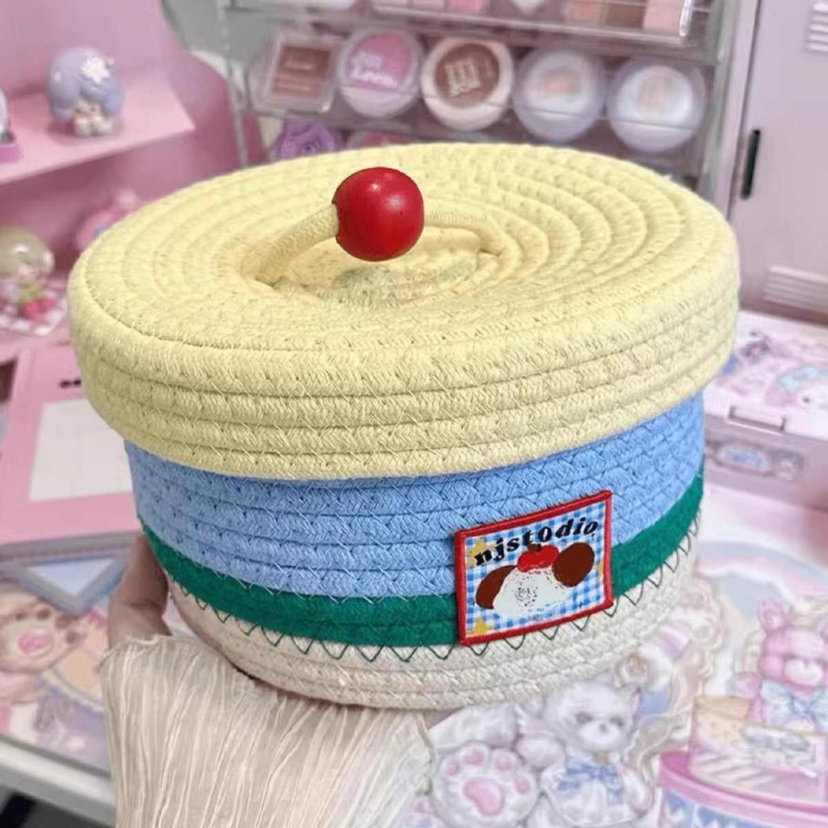 Desktop Woven Storage Basket Cartoon Snack Basket