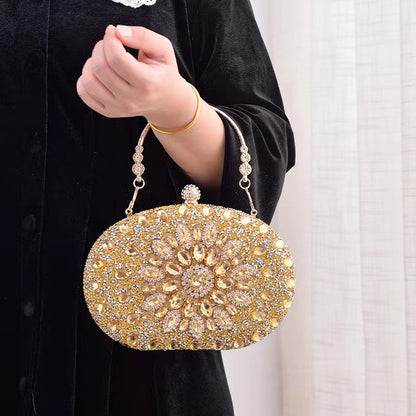 Diamond Women Evening Purse Ladies Luxury Rhinestones Party Wedding Chain Clutch BagPearl Clutch Bag