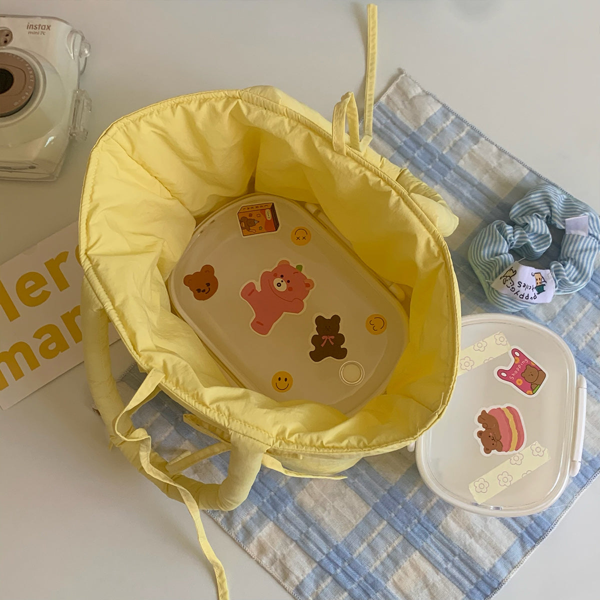 Summer Pleated Cute Handbag Commuter Tote Bag