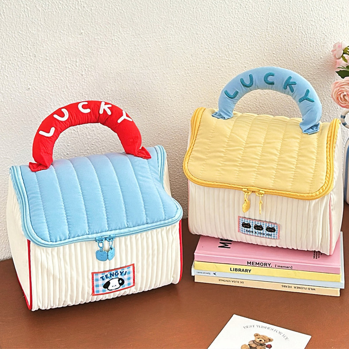 Cute Little House Cosmetic Bag Large Capacity Skin Care Storage Toiletries Bag
