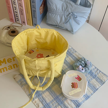 Summer Pleated Cute Handbag Commuter Tote Bag