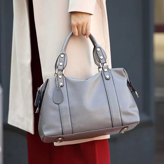 Women's Fashion Style Soft Leather Tote Bag Lady Large Shoulder Bag Girls Designer Handbags