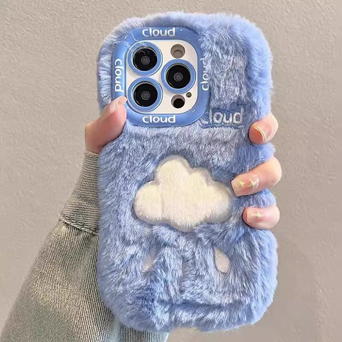 Plush Embroidered Heart iPhone Mobile Phone Case