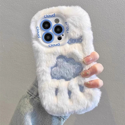 Plush Embroidered Heart iPhone Mobile Phone Case