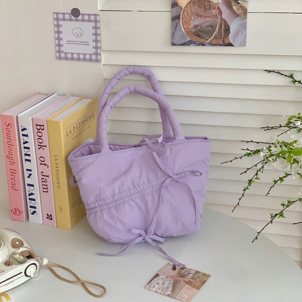 Summer Pleated Cute Handbag Commuter Tote Bag