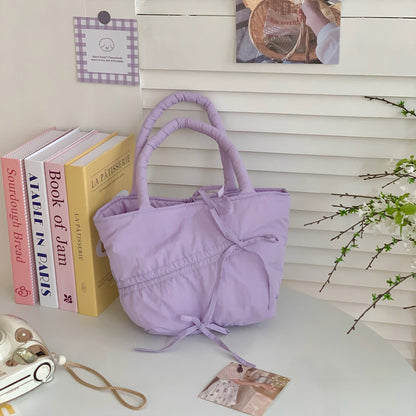 Summer Pleated Cute Handbag Commuter Tote Bag