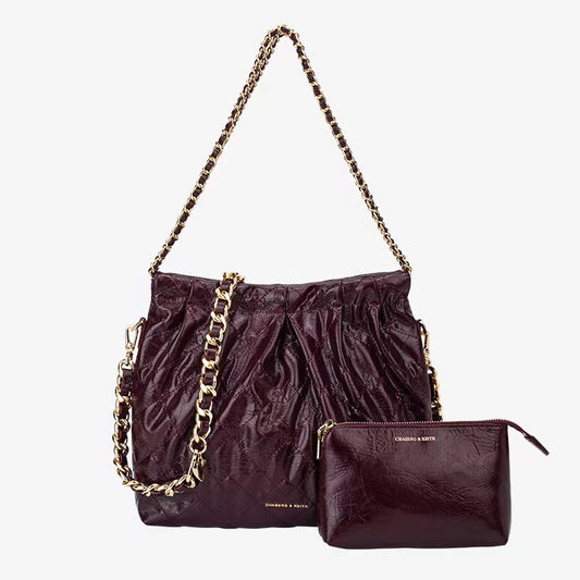 Hobo Bag for Women Crossbody Purse and Handbags Ladies Chic Shoulder Bags Women's Chain Pleated Cloud Bag