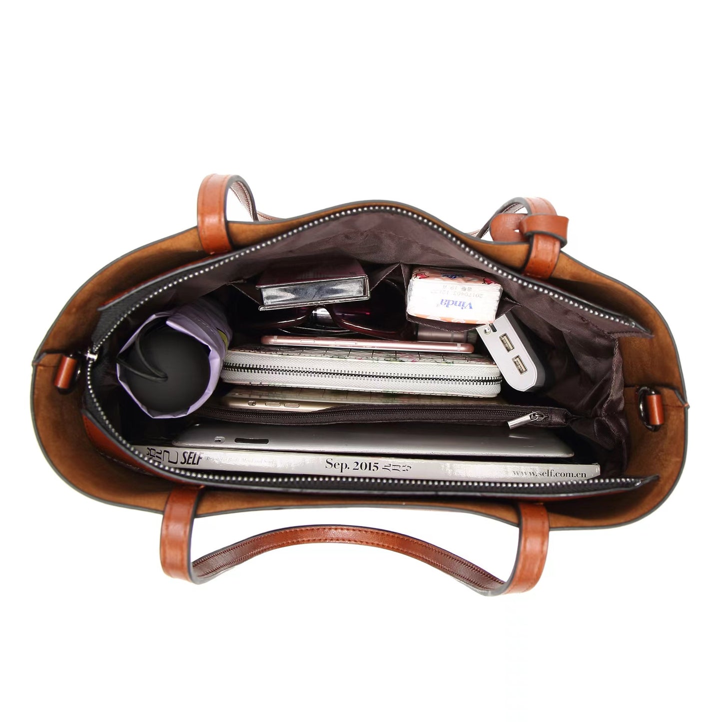Female Handbag Shoulder Purse High-Quality PU Laptop Briefcase Storage Lady Tote Bags Leather Shoulder Bag
